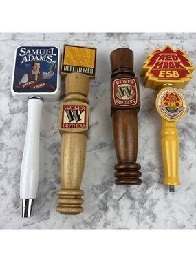 4 Pub Style Bar Draft Beer Tap Handle Man Cave Brewery Red Hook Widmer Sam Adams